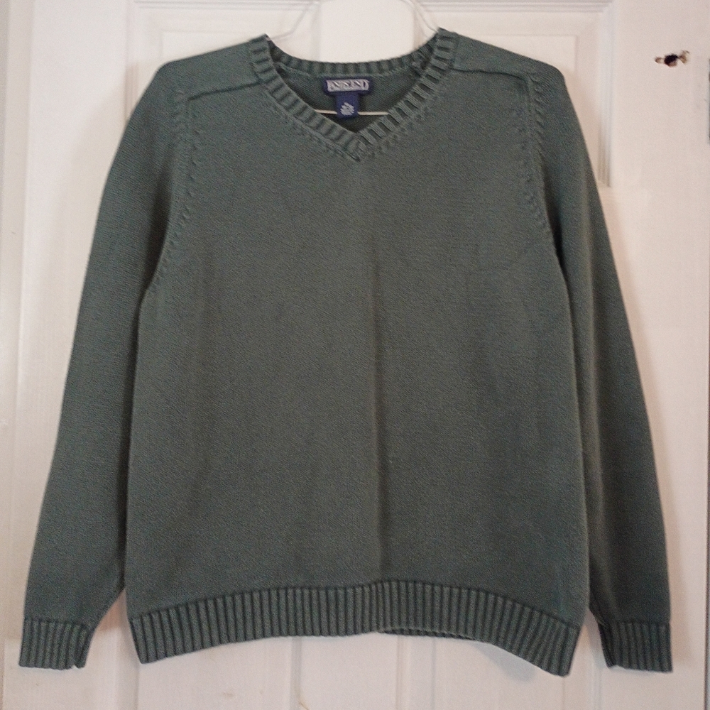 Lands End Women's Green Sweater Size XL (18-20)